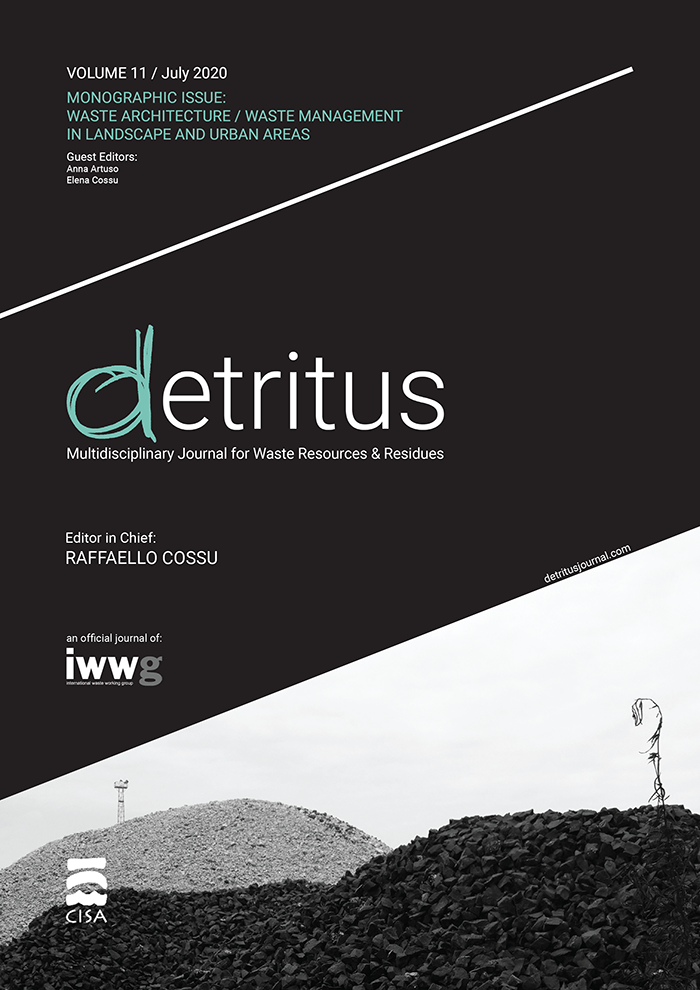 Detritus Journal – Monographic issue: WASTE MANAGEMENT IN LANDSCAPE AND URBAN AREAS